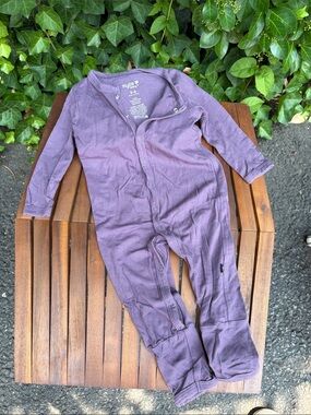 Kyte BABY 3-6 Purple Long-Sleeve Footed One-Piece